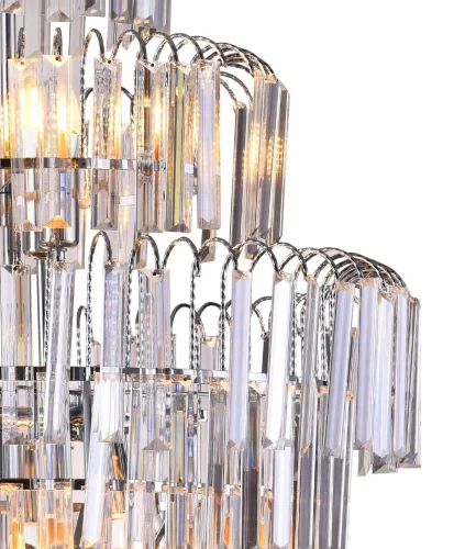 Люстра подвесная NIAGARA 81424/12C CHROME Natali Kovaltseva прозрачная на 13 ламп, основание хром в стиле классический фото 2